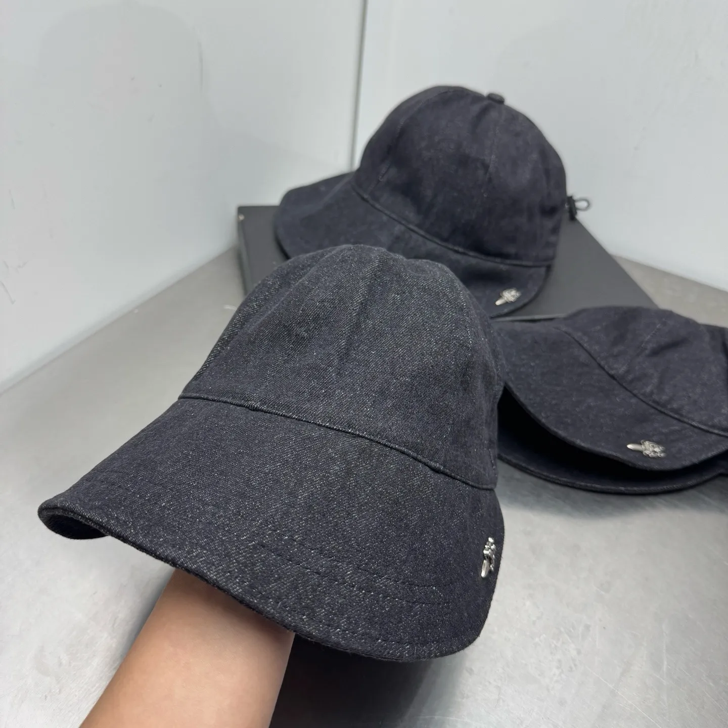 Crow Heart Spring and Summer Denim Peaked Hat